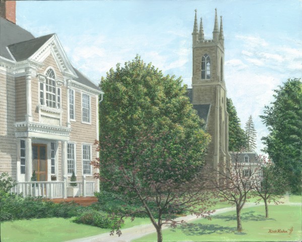 Main Street At Church Hill Road - Newtown Scenes 16X20 by Rick Kuhn